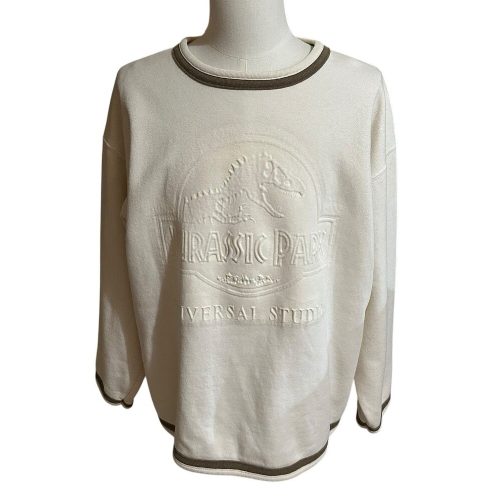 VTG 90s Universal Studios Islands Of Adventure Jurassic Park Sweatshirt XL